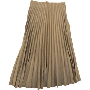 Zara Womens Size S Champagne Satiny Ruffle Maxi Skirt